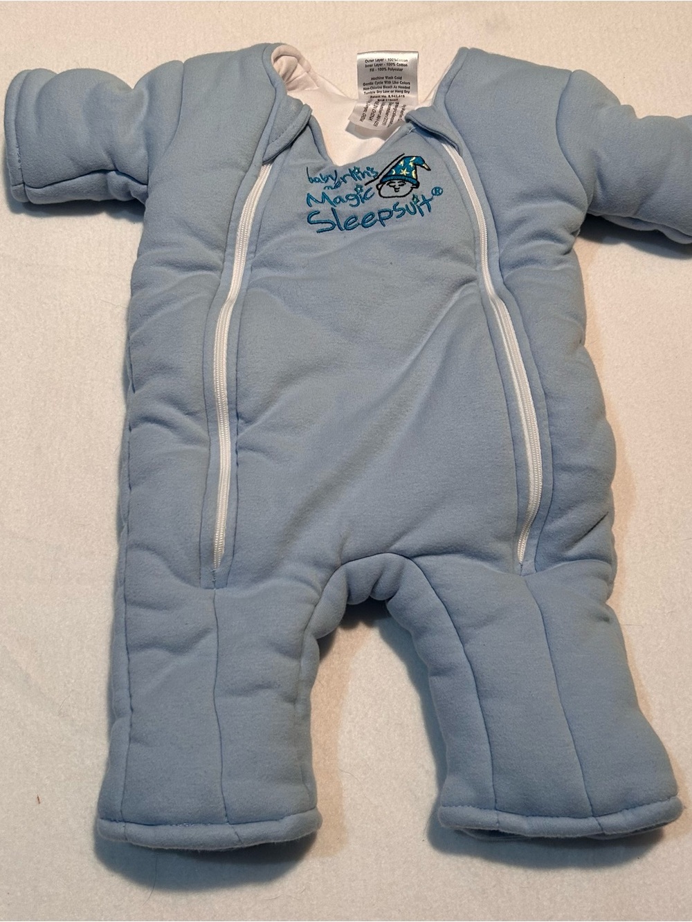 Baby Merlin's Magic Sleepsuit Swaddle Transition Blue Small 3-6 Months